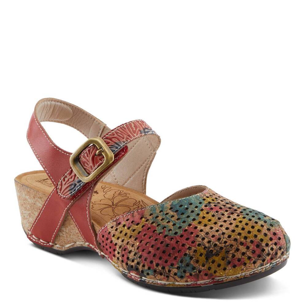 NEW L'ARTISTE women's koraline shoe in red multi